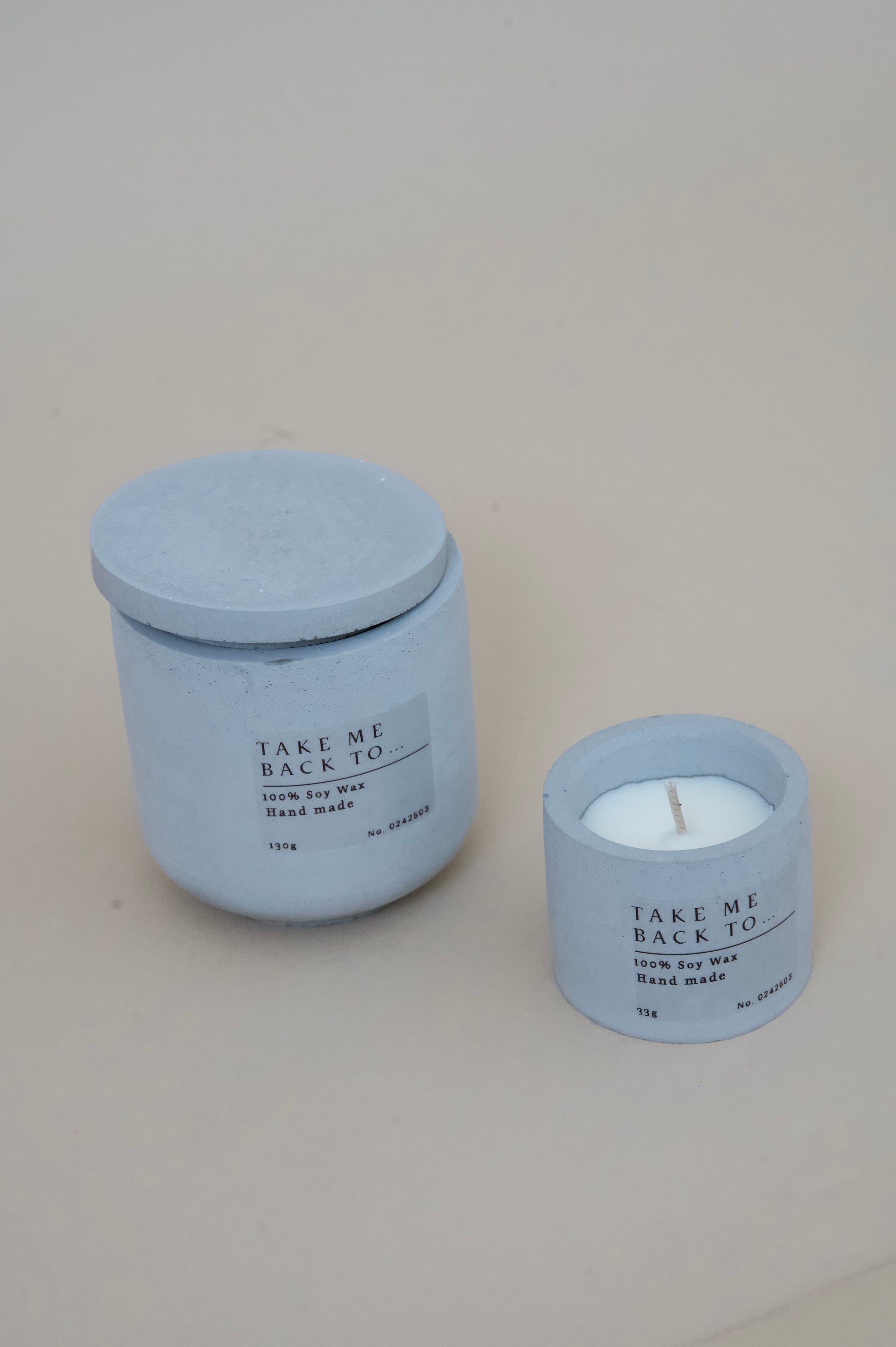 Handmade soy candles